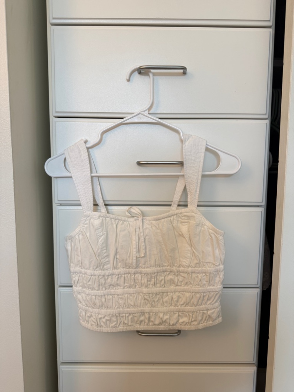 Sunday Best White Cropped Tank Top
